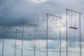 Trapeze Outdoors With Cloudy sky