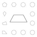 trapeze outline icon. Detailed set of geometric figure. Premium graphic design. One of the collection icons for websites, web desi Royalty Free Stock Photo