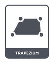 trapezium icon in trendy design style. trapezium icon isolated on white background. trapezium vector icon simple and modern flat
