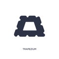 trapezium icon on white background. Simple element illustration from geometry concept