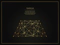 Trapezium or trapezoid abstract illustration on dark background