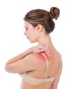 Trapezius ache Royalty Free Stock Photo