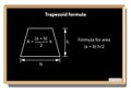Trapezoid formula. Mathematical vector formulary. For school, university and training. Basic Formulas.