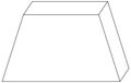 Trapezoidal prism shape doodle outline for colouring