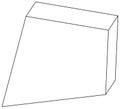 Trapezoidal prism shape doodle outline for colouring