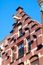 Trapgevel or stair-step gable, Amsterdam Royalty Free Stock Photo