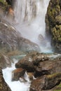 Trapped Cascade de Dormillouse, Ecrins National Park, French Hautes Alpes Royalty Free Stock Photo