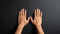Trapped hands press against unyielding wall in tight space, a powerful symbol of confinement Royalty Free Stock Photo