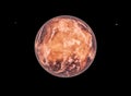 TRAPPIST-1D Alien Habitable Exoplanet with Water Hot Desert Front Full View