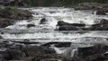 Trappstegsforsen waterfall on the Wilderness Road in Vasterbotten, Sweden