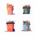 trash bag Rotting garbage in waste bag or street dustbins full can bin pile rubbish accumulation dumpster overflow dump dirty