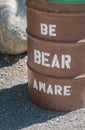 Trash barrel, Be Bear Aware