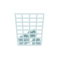 Trash basket icon, vector illustration Royalty Free Stock Photo
