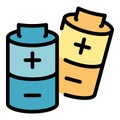 Trash battery icon vector flat Royalty Free Stock Photo