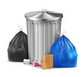 Trash Bin Bags Composition Royalty Free Stock Photo