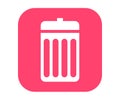 Trash bin, garbage icon. Vector illustration in flat style Royalty Free Stock Photo