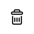 Trash bin garbage Outline Icon, Logo, and illustration