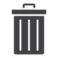 Trash bin glyph icon, web and mobile, delete sign Royalty Free Stock Photo