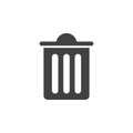 trash bin icon , delete solid logo illustration, pictogram