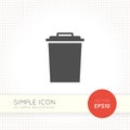 Trash bin icon. Garbage tank image.