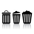 Trash bin icons