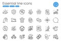 Trash bin, Info app and Stand lamp line icons. For website, printing and application. Vector