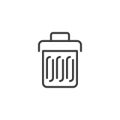 Trash bin line icon Royalty Free Stock Photo