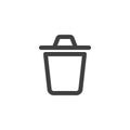 Trash bin line icon Royalty Free Stock Photo