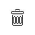 Trash bin line icon Royalty Free Stock Photo