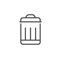 Trash bin line icon Royalty Free Stock Photo