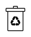 Trash bin line icon Royalty Free Stock Photo