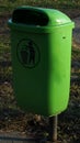 Trash bin in the park Royalty Free Stock Photo