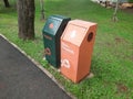 Trash bins for organic and non-organic waste