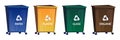 Trash bins for separate and recycle garbage