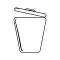 trash box icon. Element of cyber security for mobile concept and web apps icon. Thin line icon for website design and development Royalty Free Stock Photo