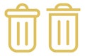 trash can icon for keep clean of the area, delete button on technology devices, garbage bin to keep environment clean