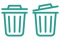 trash can icon for keep clean of the area, delete button on technology devices, garbage bin to keep environment clean