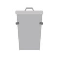 Trash can bin ecology environmental object vector. Reuse urban garbage icon recycle