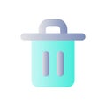 Trash can flat gradient color ui icon Royalty Free Stock Photo