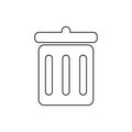 trash can icon. Element of web for mobile concept and web apps icon. Thin line icon for website design and development, app Royalty Free Stock Photo