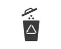 trash can icon lgo vector illustration design