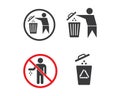 trash can icon lgo vector illustration design