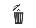 trash can icon lgo vector illustration design