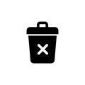 Trash can icon. Recycle bin. Delete or remove symbol for UI design Royalty Free Stock Photo