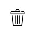 Trash can icon. Recycle bin. Delete or remove symbol for UI design Royalty Free Stock Photo