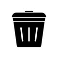 Trash can icon vector, bin sign, delete symbol isolate on white background for graphic design, logo, web site, social media, Royalty Free Stock Photo