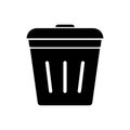 Trash can icon vector, bin sign, delete symbol isolate on white background for graphic design, logo, web site, social media,