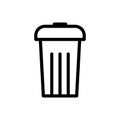 Trash can icon vector. rubbish illustration sign. basket symbol. garbage logo.