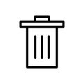 Trash can icon vector. rubbish illustration sign. basket symbol. garbage logo.