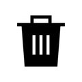 Trash can icon vector. rubbish illustration sign. basket symbol. garbage logo.